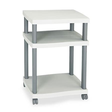 Betterbeds Deskside Wave Printer Stand in Gray BE124587